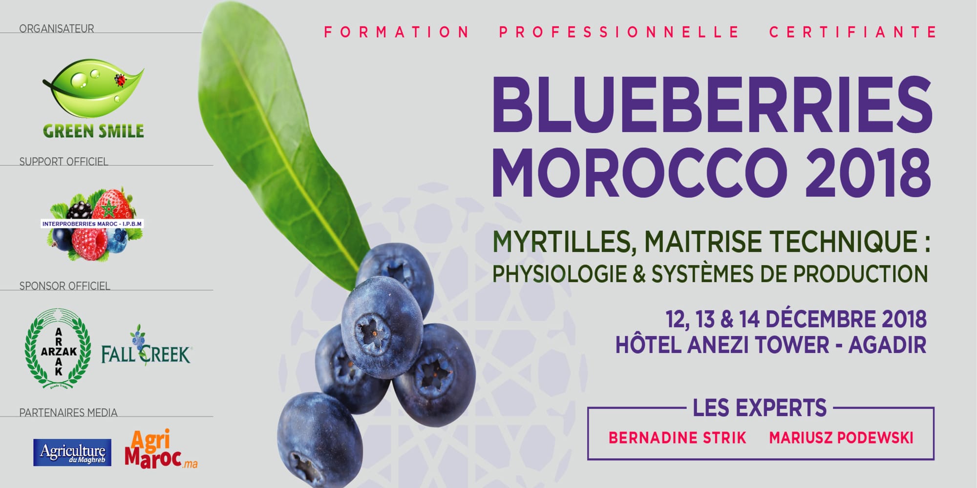 1ère édition de la formation BLUEBERRIES MOROCCO