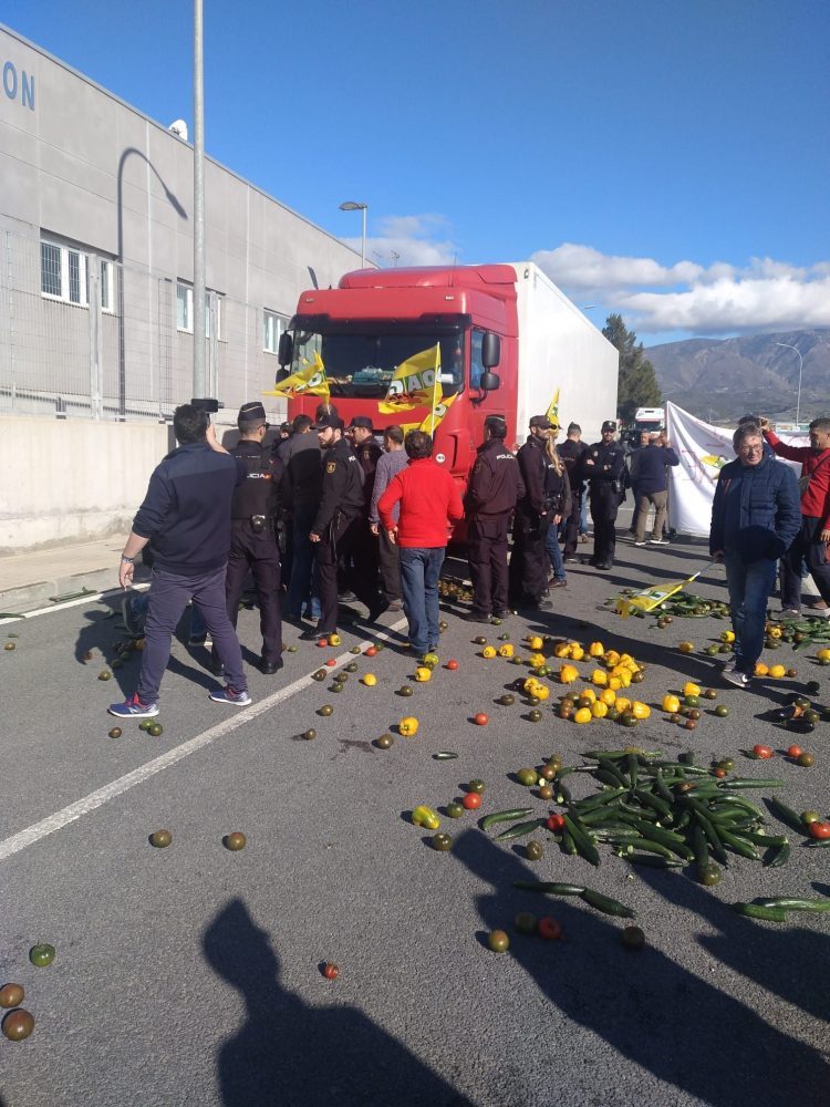 Les agriculteurs espagnols ont bloqué les produits venant du Maroc et des pays tiers